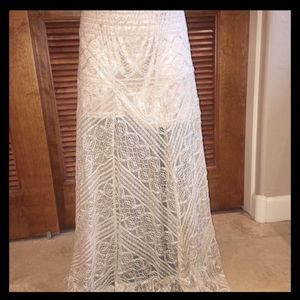 ❤️FINAL❤️Long lace skirt with mini-skirt lining